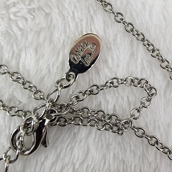 Breast Cancer Awareness Pink Crystal Dog Tag Wings Necklace Set by Cookie Lee - Picture 7 of 7